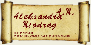 Aleksandra Miodrag vizit kartica